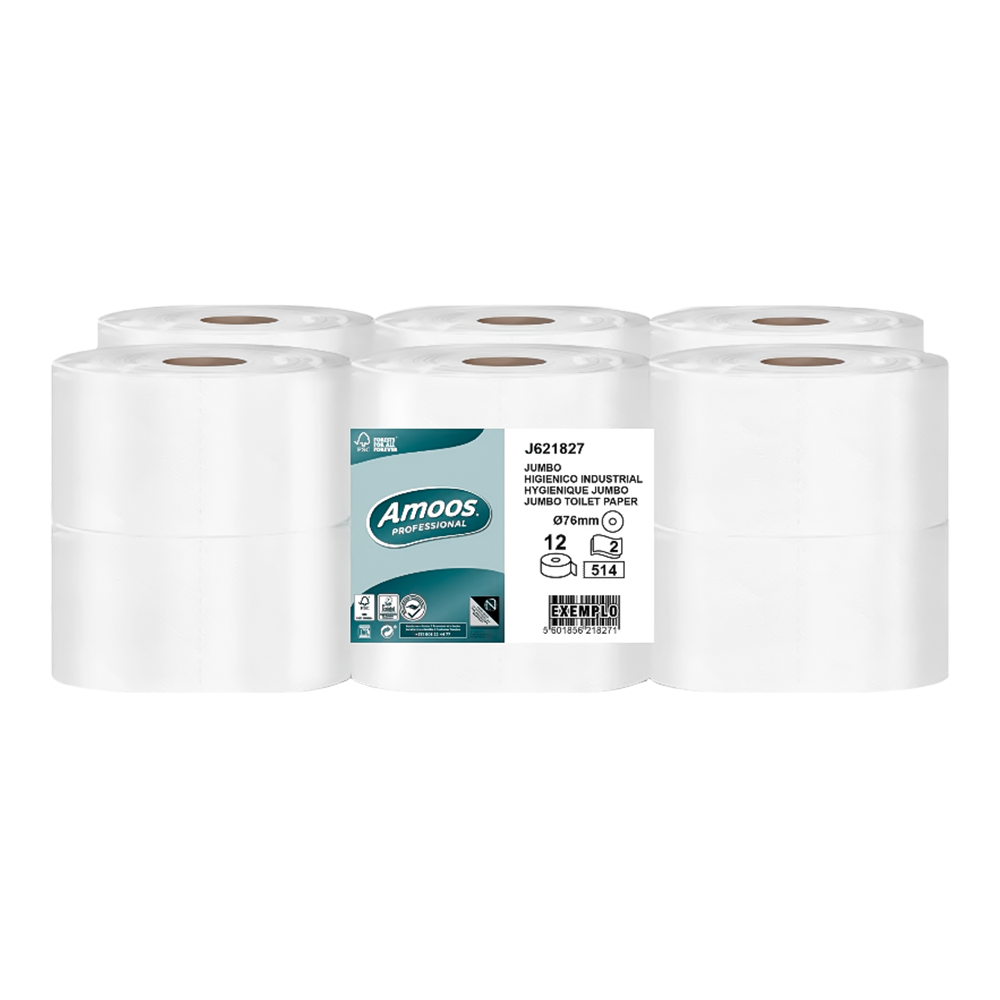 Papel Higiénico Jumbo - Saco de 12 Rolos